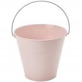 Tin Metal Pail Bucket  - 6 Pieces - Pink