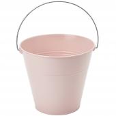 Decostar™ Tin Metal Pail Bucket - 6 Pieces - Pink