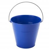 Decostar™ Tin Metal Pail Bucket - 6 Pieces - Royal Blue
