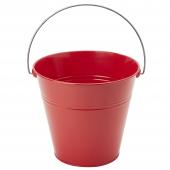Decostar™ Tin Metal Pail Bucket - 6 Pieces - Red