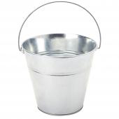 Tin Metal Pail Bucket - 6 Pieces - Silver