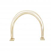 DECOSTAR™ 9 ft 10" x 8 ft 3" Metal Arch 5 Layer - Gold