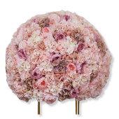 LUXE Blush & Pink Mixed Floral Ball Table Centerpiece - 31 Inches