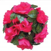 Decostar™Large Flower Candle Rings 9" - 12 Pieces - Fuchsia