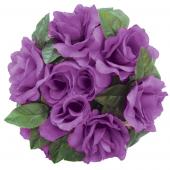 Decostar™Large Flower Candle Rings 9" - 12 Pieces - Purple