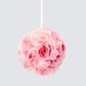 Decostar™ Rose Silk Flower Pomander Kissing Ball 6" - 12 Pieces - Blush