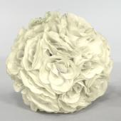 Decostar™ Rose Silk Flower Pomander Kissing Ball 10"  - Ivory