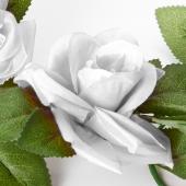Decostar™ Artificial Rose Garland 78" White