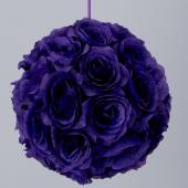Decostar™ Rose Silk Flower Pomander Kissing Ball 12" - Purple