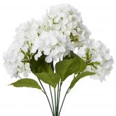 Decostar™ Artificial Hydrangea Bouquet 22½" White