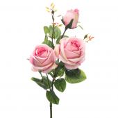 Decostar™ Artificial Rose Branch 31 x 7" Pink