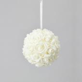 Decostar™ Foam Rose Ball 6½"  - 12 Pieces - Ivory