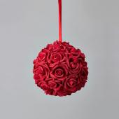 Decostar™ Foam Rose Ball 6½"  - 12 Pieces - Red