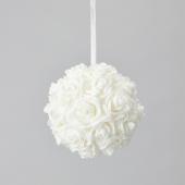 Decostar™ Foam Rose Ball 8"  - 12 Pieces - White