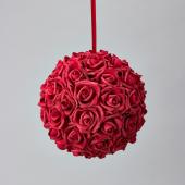 Decostar™ Foam Rose Ball 10" - Red