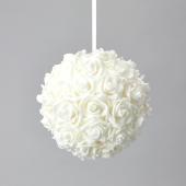 Decostar™ Foam Rose Ball 10"  - White