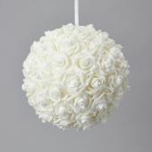 Decostar™ Foam Rose Ball 12"  - 6 Pieces - White