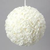 Decostar™ Foam Rose Ball 14" - White