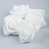 Decostar™ Foam Rose 3" - 12 Roses - White