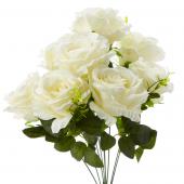 19" White Artificial Flower Bouquet