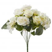 Artificial Rose & Hydrangea Bouquet White