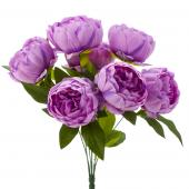 Artificial English Rose Bunch 18½" Lavender
