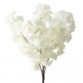 Artificial Flower w/ Greenery Stem Ivory