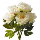 Artificial Peony Flowers - 22" - White