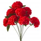 Artificial Hydrangea Flower Bunch - 20" Red
