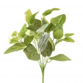Decostar™ Artificial Fittonia Leaf Bunch - Green/White - 13"