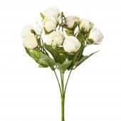Artificial Rose Flower Bunch White