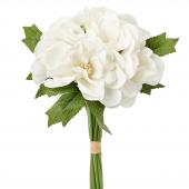 Artificial Gardenia jasminoides Flower Bouquet - 24 Bunches - White