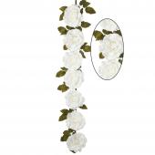 Decostar™ Artificial Rose Cane Garland 74" - White