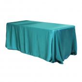 Sleek Satin Tablecloth 90"x132" Rectangular - Dark Turquoise