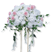 LUXE Pink & White Rose, Orchid, Hang Wisteria Mixed Table Centerpiece - Choose Your Size!