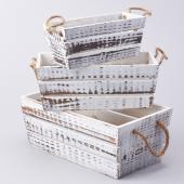 Decostar™ Wooden Box - White - 3 Piece Set