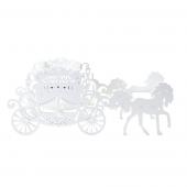 Decostar™ Wood Carriage with Horses 27½" - White