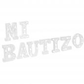 DecoStar™ Decorative Light "MI BAUTIZO"  Each Letter 19¾" TALL- White