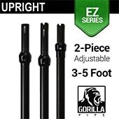 Black Anodized EZ Series - 2-Piece Adjustable Upright w/Slip-Lock (3ft-5ft)