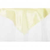 Sleek Satin Tablecloths 72" Square - Yellow