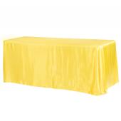 Sleek Satin Tablecloth 90"x132" Rectangular - Canary Yellow (Bright Yellow)