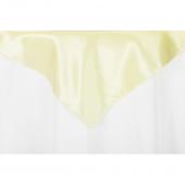 Sleek Satin Tablecloths 90" Square - Yellow