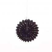Decostar™ Hanging Paper Fans- Black - 6" - 36 Pieces