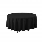 Economy Round Polyester Table Cover 90" - Black
