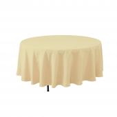 Economy Round Polyester Table Cover 108" - Ivory