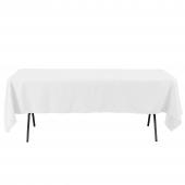 Economy Rectangle Polyester Table Cover 60" x 102" - White