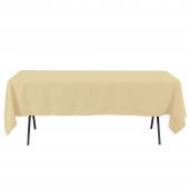 Economy Rectangle Polyester Table Cover 60" x 102" - Ivory