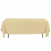 Economy Rectangle Polyester Table Cover 60" x 126" - Ivory
