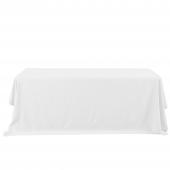 Economy Rectangle Polyester Table Cover  90" x 132" - White