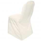 Economy Polyester Folding Chair Cover - Ivory